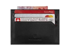 Victorinox Altius Alox Leather Slim Card Case W/ RFID Protection